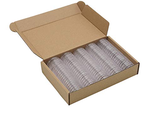 SCHULZ 100 Stück 26mm Innendurchmesser 2 Euro-Münzkapseln rund mit Papierschachtel für Schutz & Münzsammelzubehör