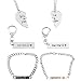 6pcs Bracelet de Couple Puzzle Collier Correspondant Porte-clés Ensemble Gravé Mots d'amour pour Anniversaire Saint Valentin Noël