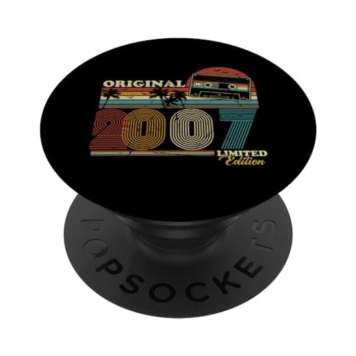 2007 Vintage Cumpleaños Retro Edición Limitada Hombres Mujer PopSockets PopGrip Intercambiable