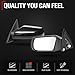 Driver Side Mirror Replacement - Compatible with 2007-2012 Nissan Altima Sedan - Powered Adjustment, Non-Foldable, Flat Glass - Smooth Black, 8H3P - OEM 96302JA04A, 955-708, NI1320163