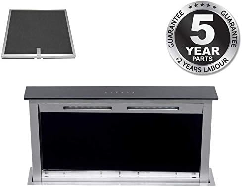 SIA DD60BL 60cm Black Touch Control Downdraft Cooker Hood Extractor Fan & Filter