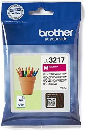 Brother LC-3217M Inkjet Cartridge, Magenta, Single Pack, Standard Yield, Includes 1 x Inkjet Cartridge, Brother Genuine Supplies