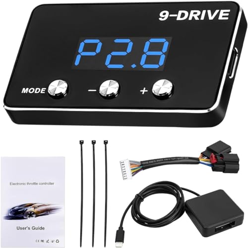 BY-J Throttle Response Controller,9 Drive 9-Mode FLC-807 Universal Car Electronic Throttle controller,Compatible with Dodge Challenger/Charger/RAM 1500/ Jeep JK (807)