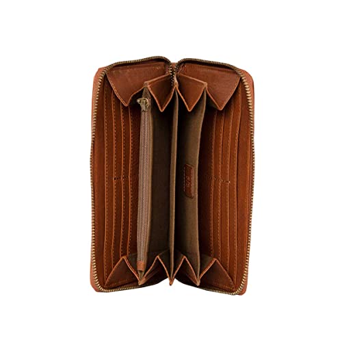 Sts Ranchwear Women's Compact Multi-Function Leather Kai Collection Audie Wallet Bag, Tan #TOP2