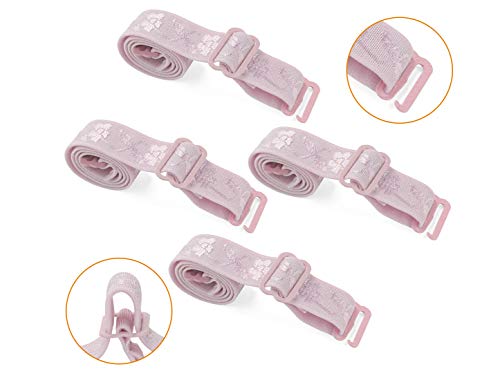 Image of uxcell 2 Pair 10 /12 /15 /18 /20mm Width Stretchable Shoulder Bra Straps Adjustable Elastic Straps for Women