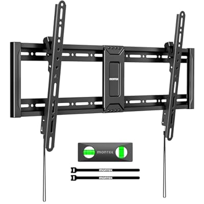 monTEK Heavy Duty Tilting TV Wall Mount for 43-95 Inch TVs, 200 lbs Capacity, 1.65" Slim Low Profile Wall Bracket, Max VESA 800x400mm Fits 16"/18"/24" Studs, Space-Saving for Large Flat & Curved TVs