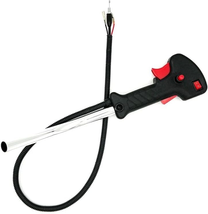 SHoRI Brush Cutter Right Handle Switch Assembly with Throttle Trigger & 80cm Cable | 19mm Handle | Compatible with 43CC and 52CC Strimmer Trimmer Brush Cutter | Heavy Duty Replacement Part (Black)-image-10