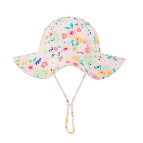 Baby Girl Sun Hat Toddler Beach Hats with UPF 50+ Protective Infant Summer Hat with Wide Brim Baby Girls Bucket Hat2