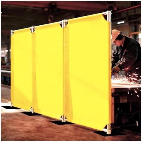Industrial Welding Screen, Flame-Resistant Protection Curtain, Portable Panel for Workshop & Job Site Safety, Heavy-Duty Quality Shielding