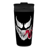 Marvel Venom Metall Reisebecher, 450ml fassender, isolierter Becher - Offizielles Lizenzprodukt