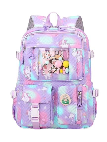 30 Litre Japanese Korean Style School Bag Water-Resistant Laptop & Travel Backpack - Unisex Large 18 Inches Multipurpose Student Backpack for Boys & Girls, Men & Women