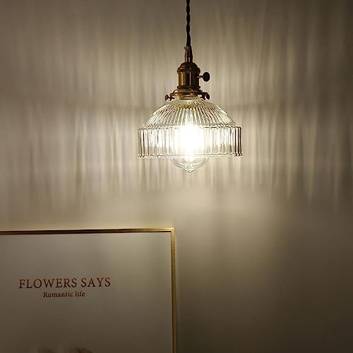 Candelabros de vidrio para colgar e iluminación ajustable E26 4