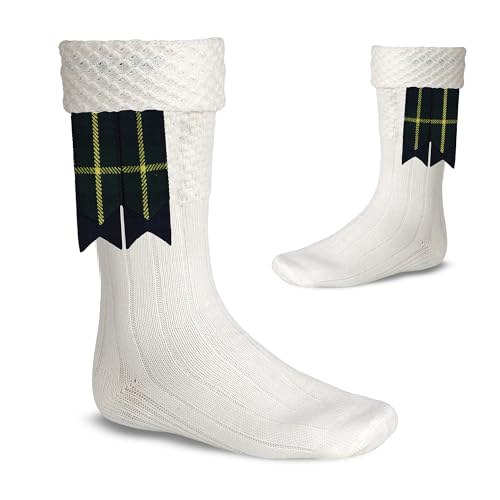 Image of Scottish Tartan Kilt Flashes with Elastic Adjusters