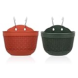 [Wandbehang-Blumentopf-Set]: Jedes an der Wand montierte Blumentopf-Set enthält zwei Blumentöpfe, 4 Stück S-Haken, mit denen sie leichter an Geländern, Balkonen, einer Wandanzeige oder sogar einem Zaun im Hinterhof oder an einem beliebigen Ort aufgehängt werden können Sie wollen.
