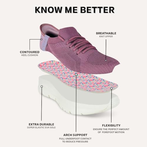 Image of KazarMax Women's Comfotable | Lightweight Active Wear | Slip-On Sneaker | Casual Shoes for Running, Gym and Walking