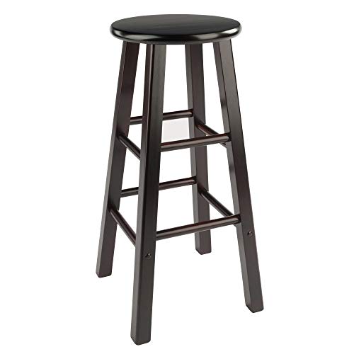 Image of Winsome Element 2-Piece Counter Stool Set, Classic Backless Bar Chairs for Kitchen & Dining Room Seating, Timeless Essential Furniture for Home, Dorm, Apartments