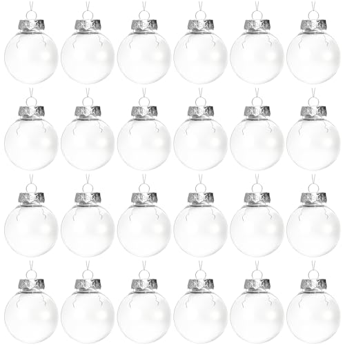 Whkvnng Clear Plastic Fillable Ornament Balls