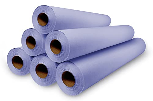 Papel Camilla Masaje Crepado Lila 6 Rollos | Rollo Papel Camilla Lila Sin Precorte (60 cm x 70 metros)