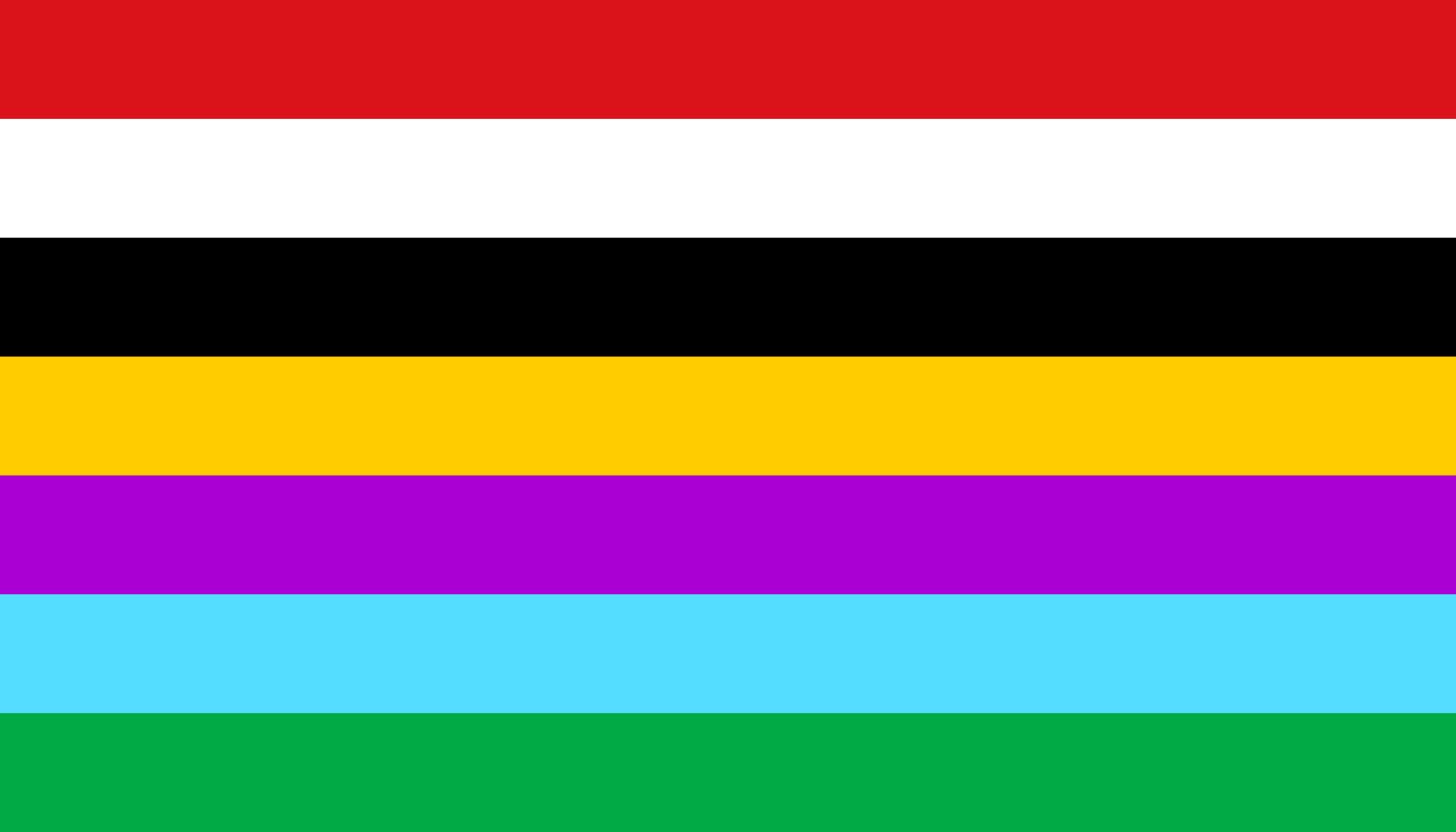 Drapeau Manipur stripes variant grand format pour mât extérieur
