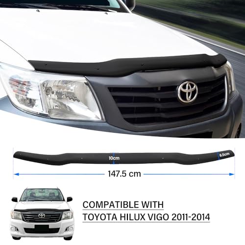 Protector de capó para Toyota Hilux 2012-2015 deflector de acrílico PMMA resistente a rayos UV 2