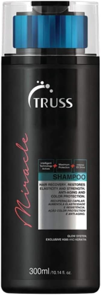 Miracle Shampoo | Protein & Oil Blend For Damaged Hair | Reconstructs,Shines & Softness Hairs|UV & Color Protection|Anti-Frizz & Moisture Lock|Daily Shampoo For All Hair Types| 300ml/10.14 fl.oz