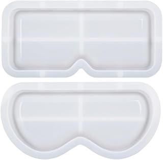 SEWOART Glasses Tray Mold 7.28X3.54X0.78In DIY Epoxy Resin Mold for Crafting Unique Glasses Holders Lightweight Silicone Tray for Home Decor and Party Use