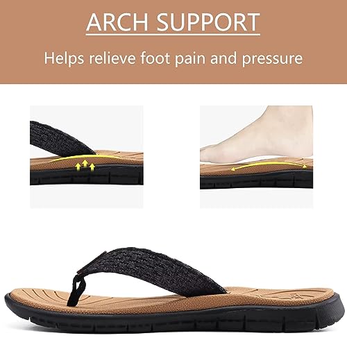 Image of KuaiLu Casual Flip Flops for Women Lightweight Cushion Summer Beach Sandals