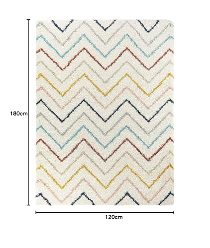 Image of Soft Modern Shag Area Rugs Fluffy Living Room Carpet Comfy Bedroom Home Decorate Floor Kids Playing Mat Size 4x6 Feet Color Multi M