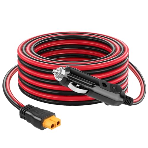 12V/24V Cigarette Lighter to XT60 Cable 3M 16AWG DC Adapter XT60 Car Charger for BLUETTI Power Station EB55/AC2A/AC70, Anker 757/767, SOLIX C200 C300 Solar Generator ECOFLOW DELTA 2/3 River 3/2 MAX