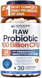 Wholesome Wellness Organic Raw Probiotics 100 Billion CFU, D...