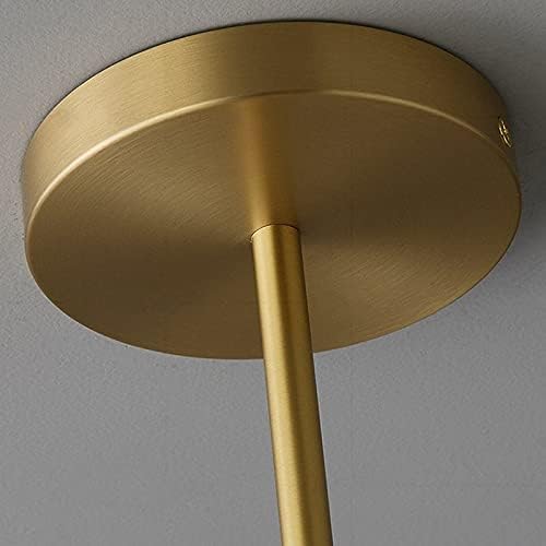 UDIIX Muur licht, Wandkandelaars, Nordic Slaapkamer Nachtkastje Restaurant Hanglamp Bar Eenvoudige Woonkamer Achtergrond Muur Led Creatieve Glazen Bol Messing Lamp (Kleur: Messing-b, Maat: Koud Wit) (Color photo 3