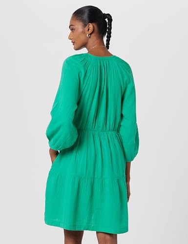 Image of Gap Women Regular Fit Tiered Mini Belted Gauze Casual Dress