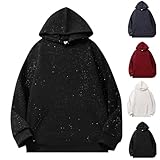 Sweat-shirts à paillettes pour femmes, pull ample étincelant oversize, pull à...