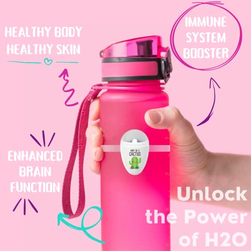 Ulla Smart Light For Water Bottle, Small Hydrate Reminder, Fits Most Water Bottles, Lights Up When Time To Drink, Hydration Intake Planner, Home & Office Use, Bpa Free - 'Cactus' #TOP1