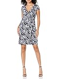 Amazon Brand - Lark & Ro Women's Short Sleeve Faux Wrap Dress