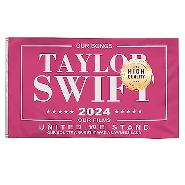 AMAZON - Pink Taylor 2024 Music Flags 3×5 FT for Room College Dorm Bedroom Wall Tapestry Decor – Indoor and Outdoor Funny Party Banner With 2 Brass buttonhole Concert Banner (Pink)