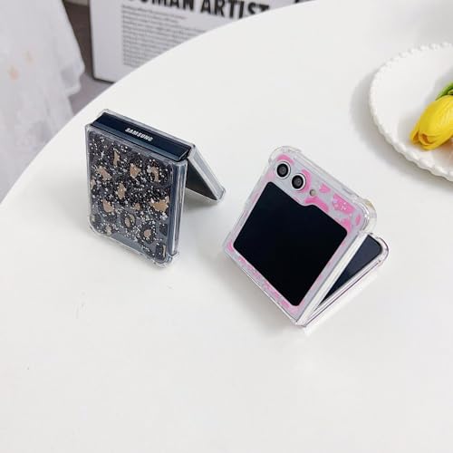 Coque Samsung Galaxy Z Flip 5 transparente léopard violette - 3
