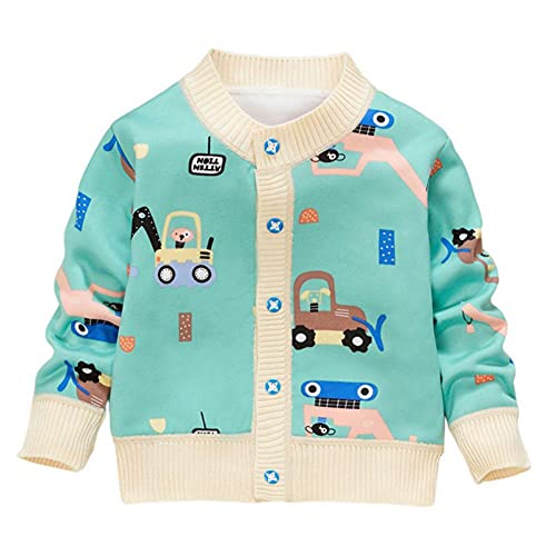 Miyanuby Bébé Fille Garçon Cardigan Pull Manteaux Hiver Automne Polaire Chaud Dessin Animé Manteau Vêtements Pour Enfants Bébé Garçons Filles 1-3 Ans Cover