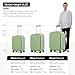 mixi 26 Inch Large Checked Luggage PC Hard Shell Suitcase Top Opening Aluminum Frame Travel Suitcases with Wheels, Avocado Green