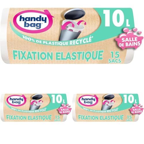 Sac Poubelle Pour Salle De Bain Avec Fixation Élastique Handy Bags Les 15 Sacs - vue 8
