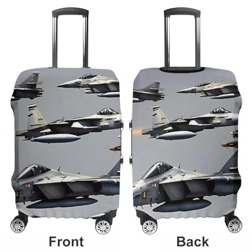 Carry on Luggage Cover Aircraft Fighter Jets Suitcase Covers for Luggages Tsa Approved Travel Luggage Sleeve Protector Elastic Suitcase Protector Anti-Scratch Washable Fits 19-30 Inch Case -M3