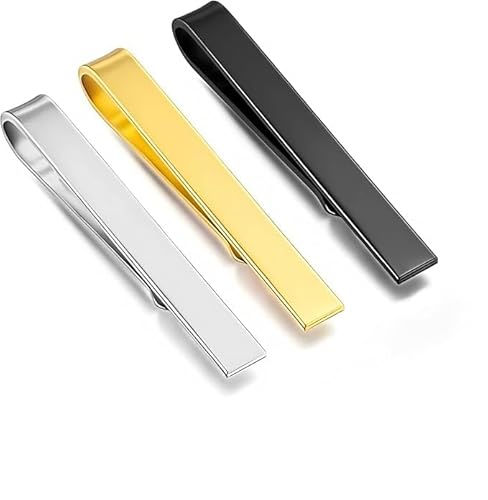 fermacravatta uomo set 3 pezzi accessori cravatta eleganti sottili clip