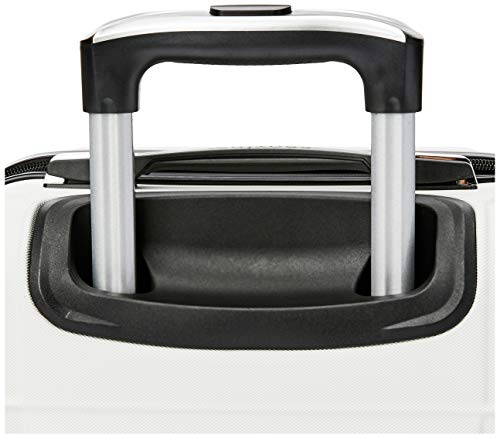 Mala Viagem Pequena ABS Rígida 4 Rodinhas 360° Branca Cadeado Fixo Santino
