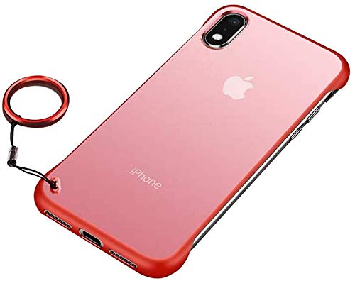 Image of REALCASE iPhone Xs | iPhone X Back Cover | Ultra Thin Translucent Matte Frameless TPU| Shockproof Bumper Back Cover Case for iPhone X /Xs (F-Red)