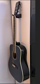 Gitar Duvar Askısı - Akustik, Elektro ve Klasik Gitar Uyumlu Duvar Standı - Yumuşak Sünger Korumalı Enstrüman Askı Aparatı Guitar Wall Mount