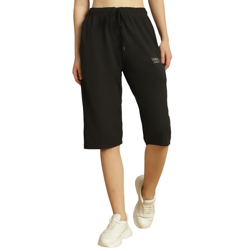 Mack Jonney Solid Regular Fit Polyster Lycra Capri for Women-P