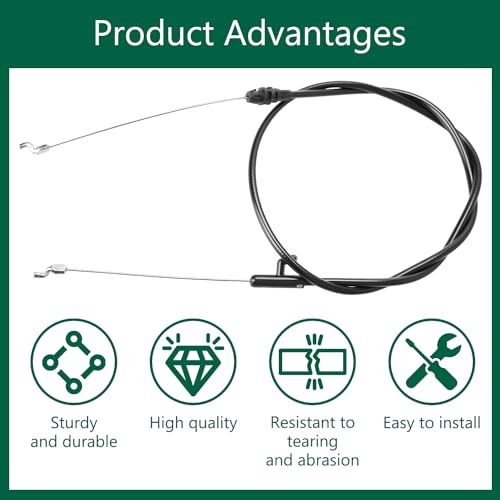HASMX 946-04661 746-04661 Lawn Mower 21\" Deck Control Cable for Bolens, Brute, Columbia, Craftsman, Huskee, MTD, Murray, Yard Machines, Yard Man, and Troy Bilt