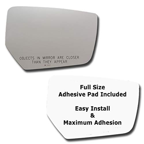 Mirror Glass + Full Size Adhesive Pad for 2014-2020 Chevrolet Impala Passenger Side Replacement (2014 2015 2016 2017 2018 2019 2020 14 15 16 17 18 19 20)