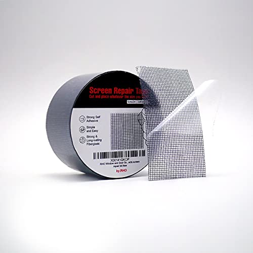 By.rho Screen Repair Tape 2In X 30Ft (Silver Grey) Adhesive & Waterproof, Fiberglass, Fix For Screen Door And Window Screen #TOP5