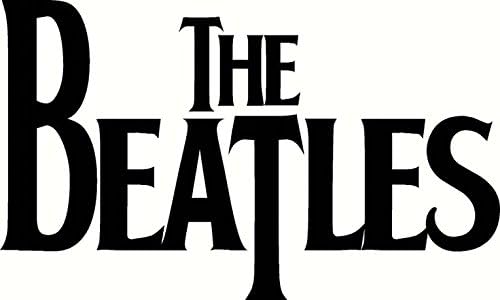 The Beatles Fab 4 Band 6" Wide Decal Sticker for Cars Laptops Tablets Skateboard - Black